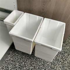 Affaldssystem Trio White. 2x11 liter spande 1x3 liter
