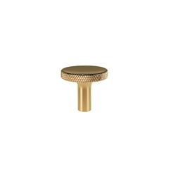Søllerød knopgreb blank messing uden lak med diamond cut 25mm