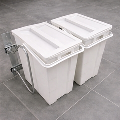 Brik Affaldssystem sidehængt 2x10L - Fuldudtræk