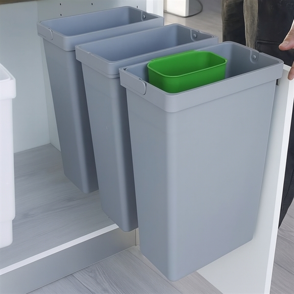 Affaldssystem - Udtræk - Byg Selv - 4 affaldsspande - 30,7L