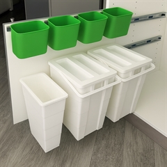 Affaldssystem-Byg-Selv-Udtræk-Med-7-Spande-26,8L-PureWhite. 