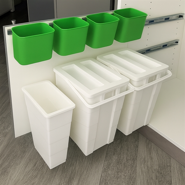 Affaldssystem-Byg-Selv-Udtræk-Med-7-Spande-26,8L-PureWhite. 