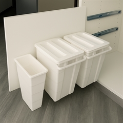 Affaldssystem-Byg-Selv-Udtræk-Med-3-Spande-PureWhite. 