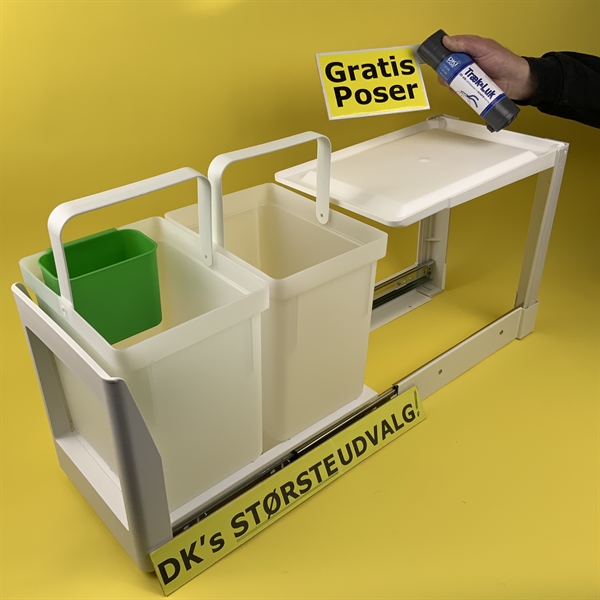 Eico 2PK affaldssystem - GratisPoser - GratisLugtfjerner - 2x10 liter spande