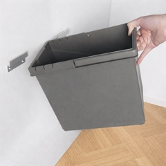 Quartet spand med ophængsbeslag til smal montering - grå 11L