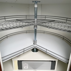 Kraftig gummimåtte til 3/4 karrusel i tråd - hvid