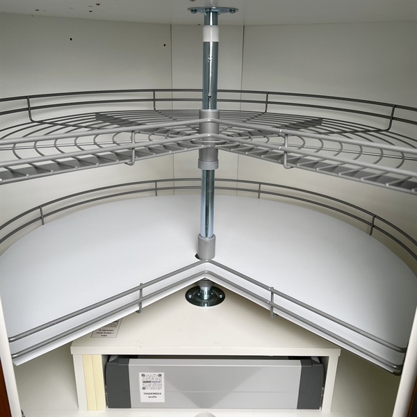 Kraftig gummimåtte til 3/4 karrusel i tråd - hvid