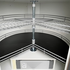 Kraftig gummimåtte til 3/4 karrusel i tråd - sort