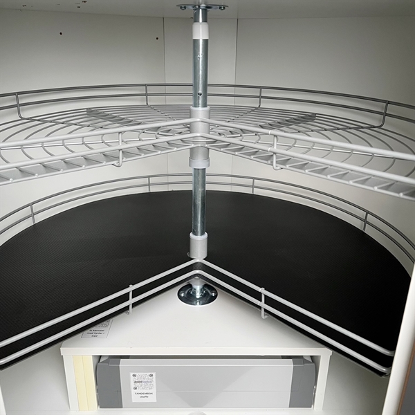 Kraftig gummimåtte til 3/4 karrusel i tråd - sort