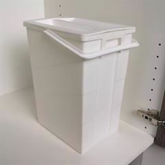 Pure White affaldsspand 10,5L inkl. låg og hank. Passer også til Pelly affaldssystem.