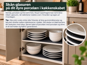 Gummimåtte mellem tallerknerne