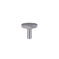 Søllerød knopgreb i rustfrit stål look med diamond cut 25mm