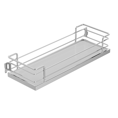 Lågekurv til 50 cm Tandem Side III højskabsudtræk - Chrome Classic Ice White