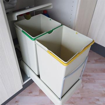 Affaldssystem LUX  2x14L spande - GRATIS POSER