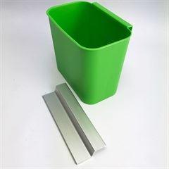 Lille grøn Eico affaldsspand  1 stk 0,7L + ophængsbeslag ENKELT