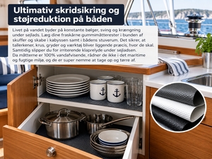 Rest af gummimåtte til skuffer og skabe i båden