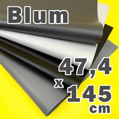 BLUM gummimåtter GRÅ/HVID/SORT - til BLUM Tandembox skuffer - Rulle á 47,4cm x 145 cm - Pris pr. m2: 290 kr.