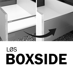 TANDEMBOX A-DESIGN løse boxsider - antracit - dybde 40/50cm