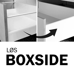 TANDEMBOX A-DESIGN løse boxsider - hvid - dybde 40/50cm