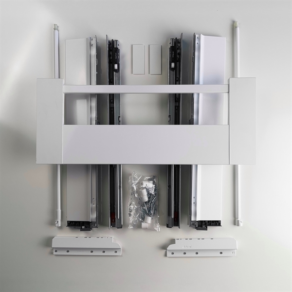 TANDEMBOX A-DESIGN hvid høj bakkesæt uden plader - dybde 27/35/40/45/50/55cm
