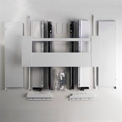 TANDEMBOX A-DESIGN hvid høj bakkesæt med boxsider uden plader - dybde 40/50cm