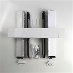 TANDEMBOX A-DESIGN hvid lav bakkesæt uden plader - dybde 27/35/40/45/50/55cm