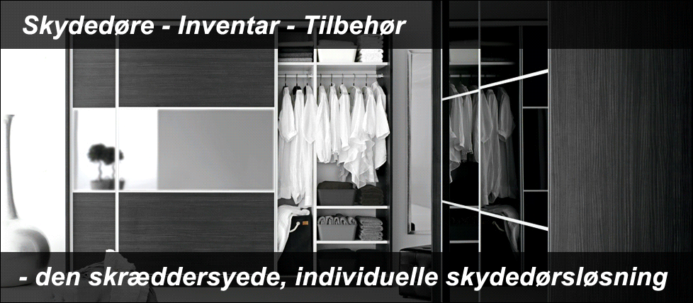 Skydelåger. bestil garderobeskabe med skydedøre efter mål Garderobe skabe indretning